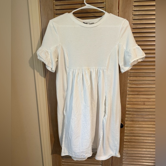 ENGLISH FACTORY MIXED MEDIA SHORT-SLEEVE MINI DRESS - Picture 2 of 3